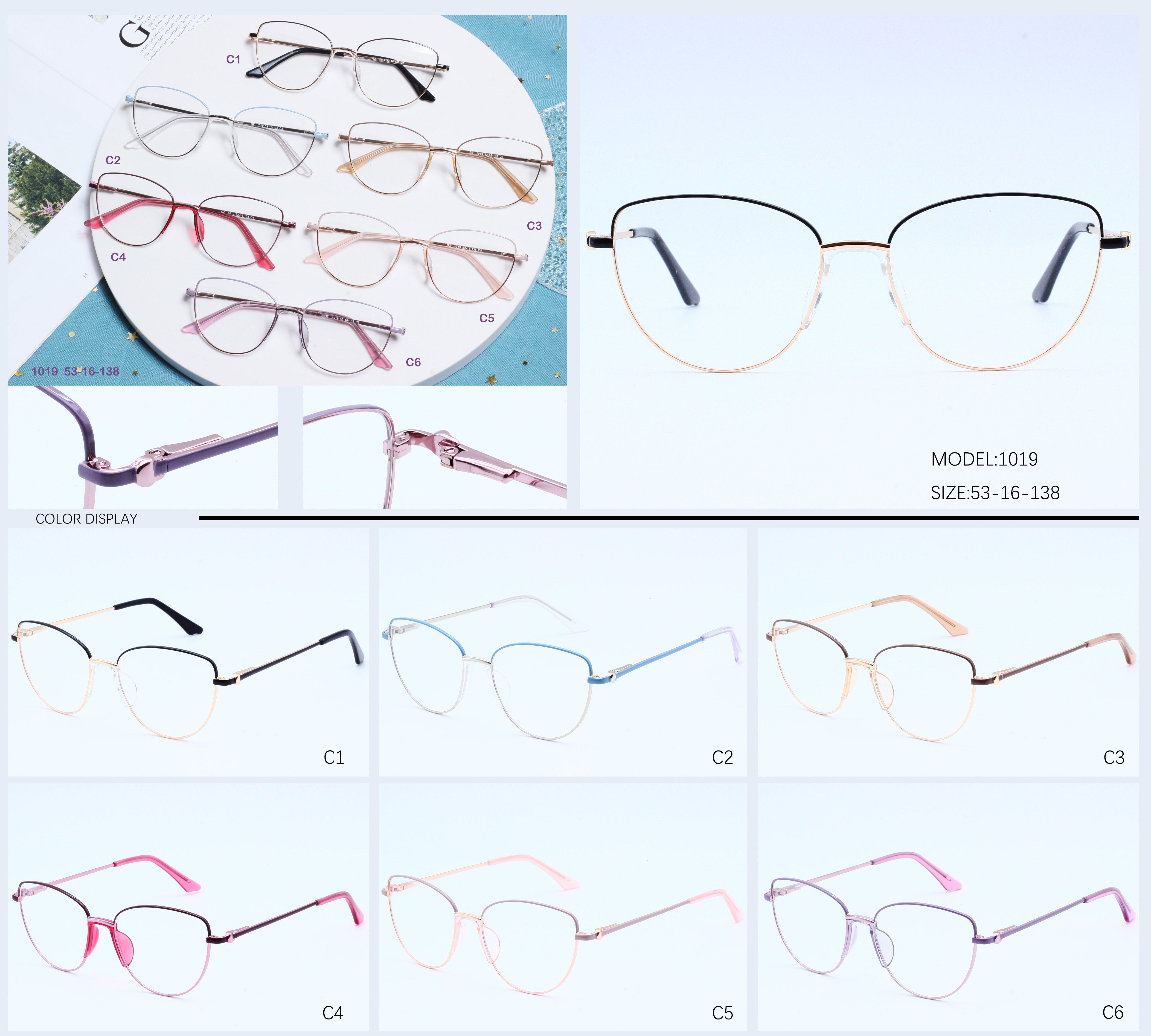 Cheap price frame metal eyewear frame stock ready Optical