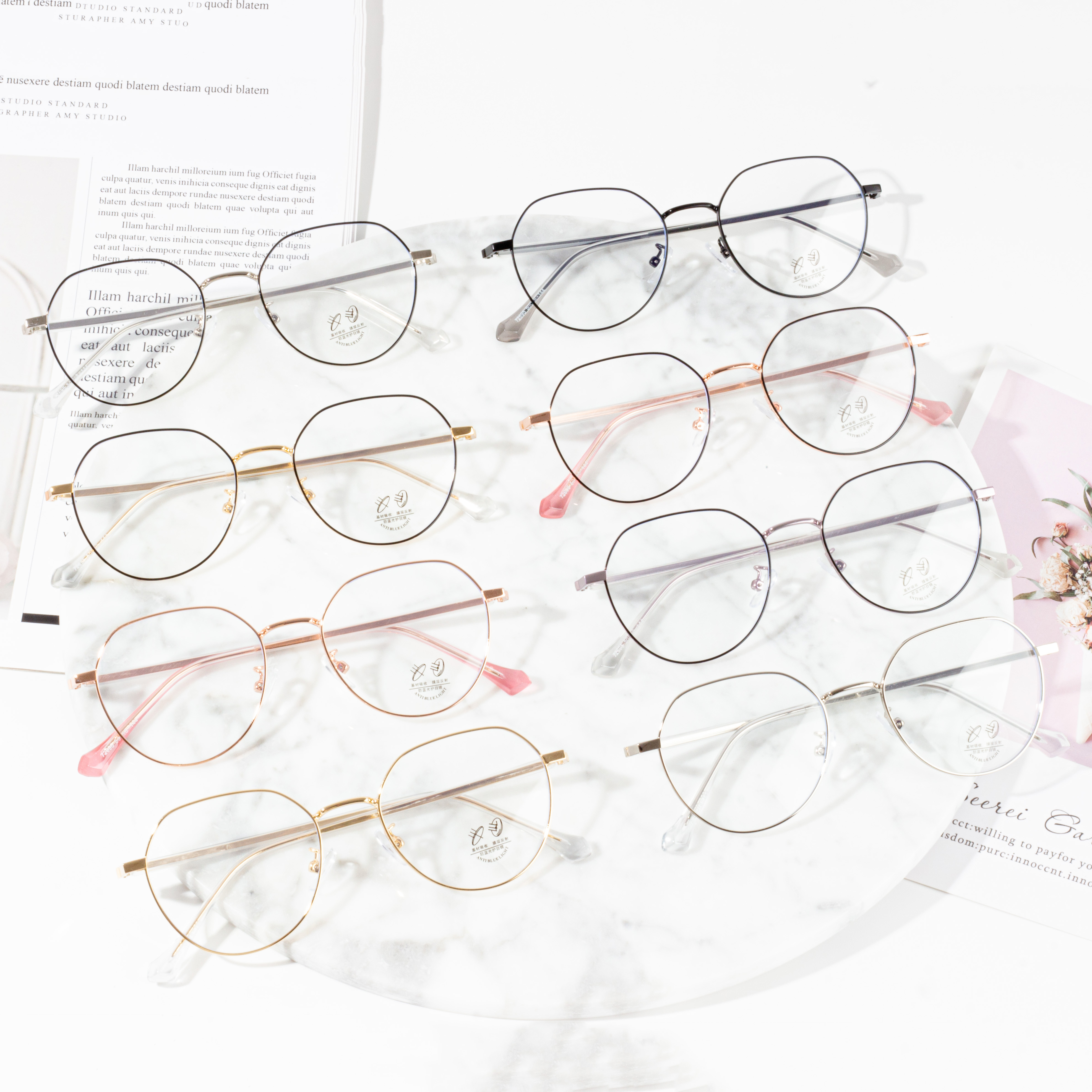 designer metal eyeglass frames