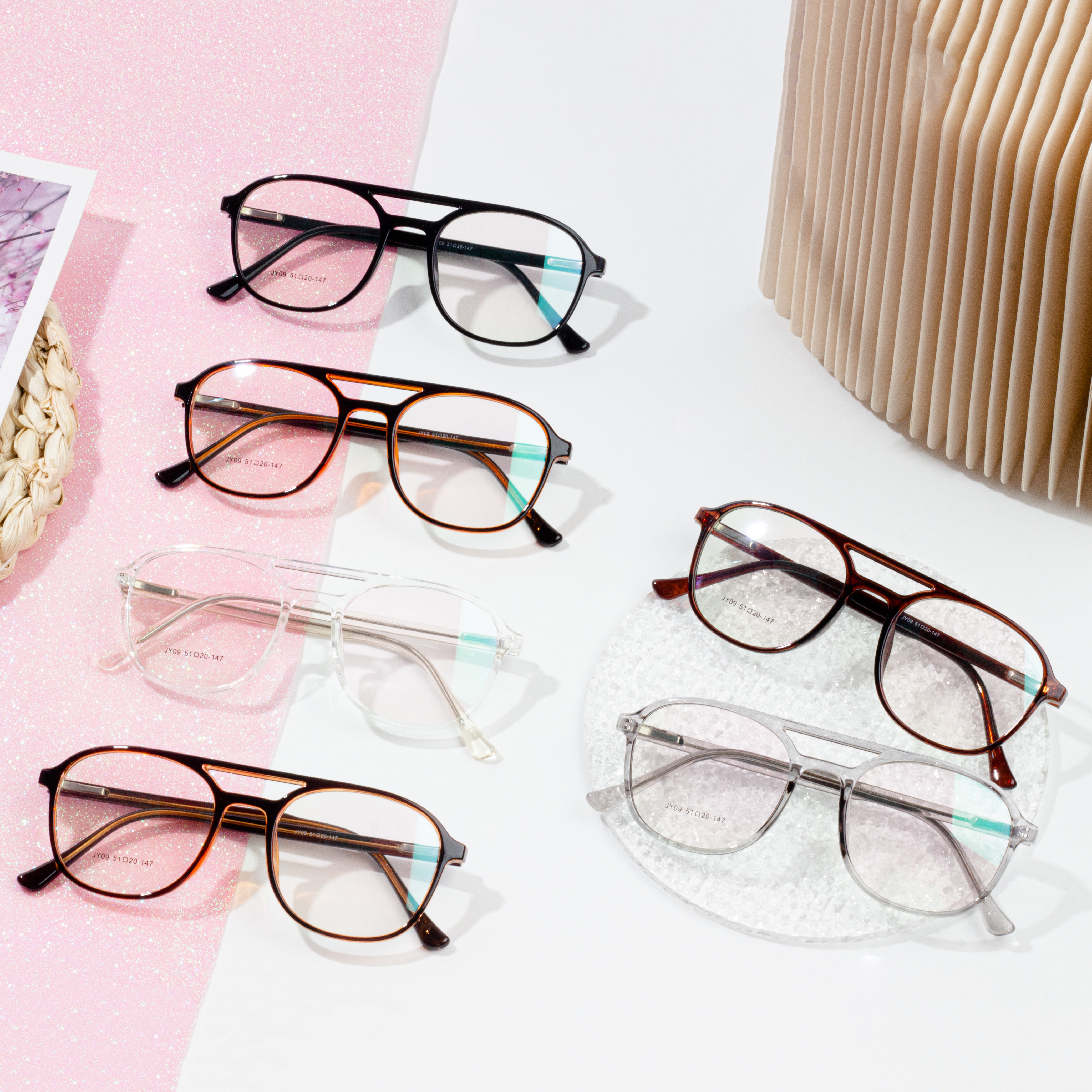 multi colored eyeglass frames