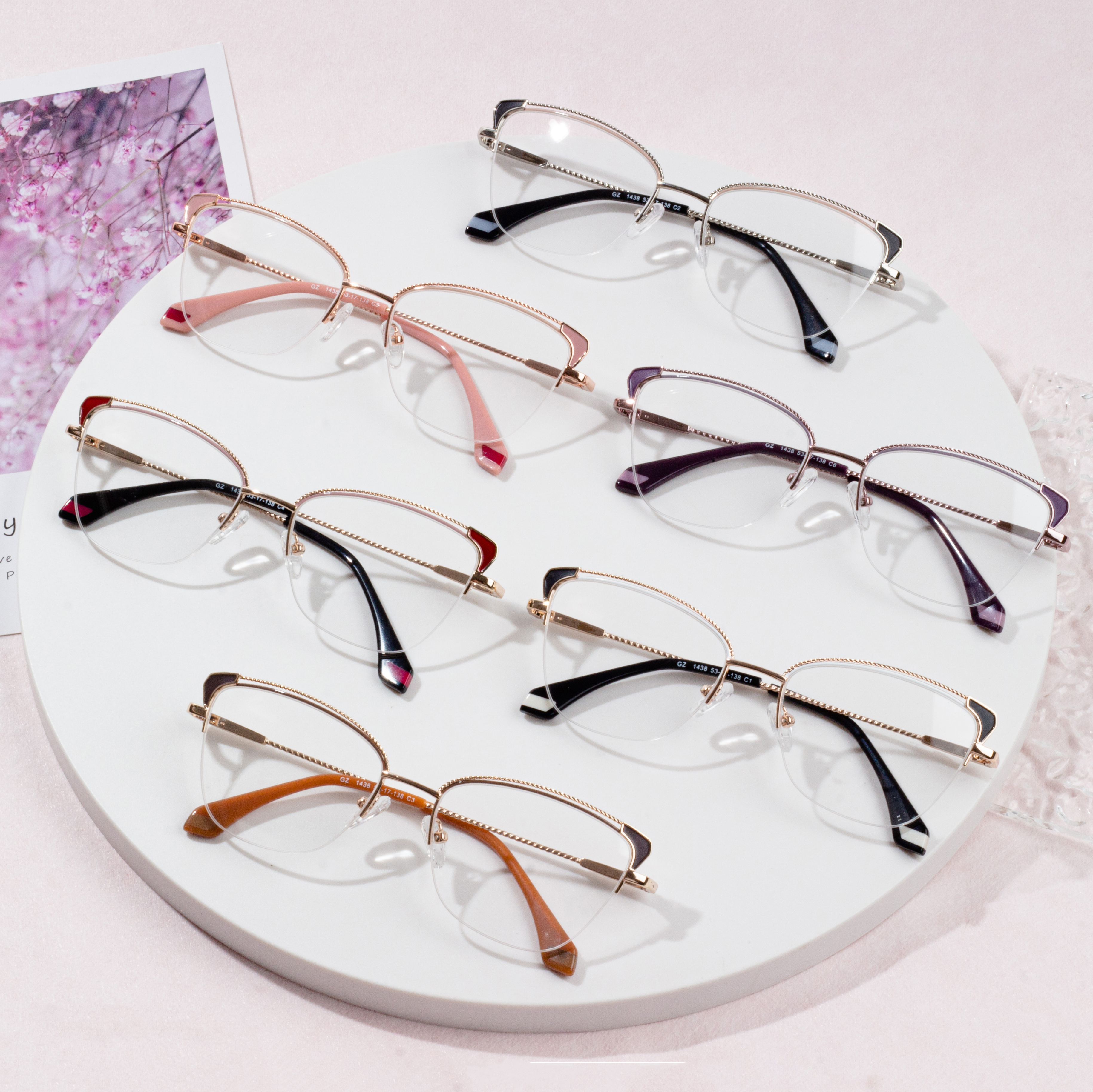 gold frames eyeglasses