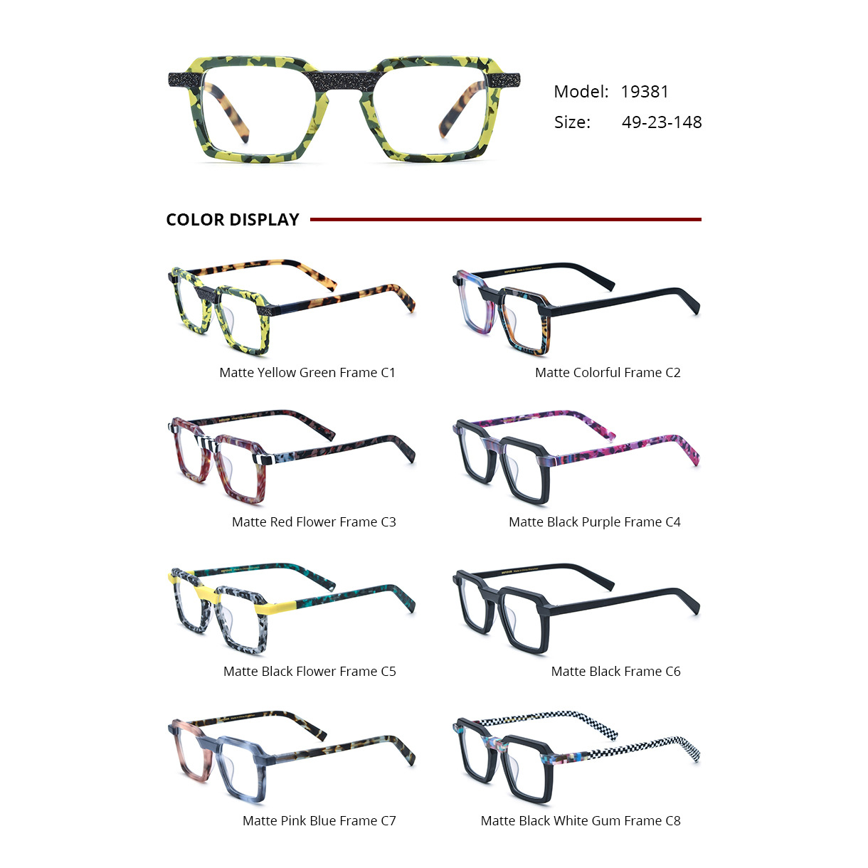 fashion eyewear hot model